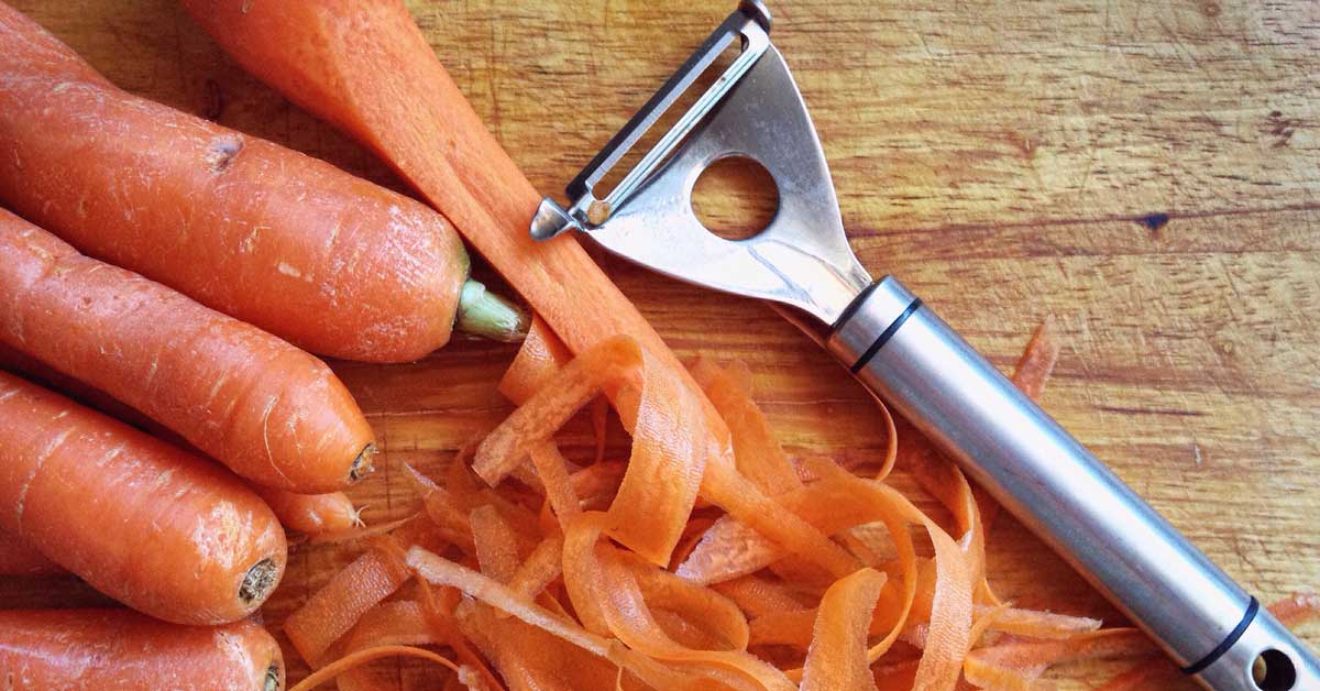 peeling carrots reduce food waste